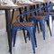 Flash Furniture Blue Metal Stack Chair with Teak Poly Resin Seat CH-31270-BL-PL1T-GG - alternate 7